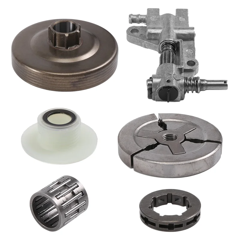 Premium-Clutch Sprocket Rim Drum For Chinese 4500 5200 5800 45Cc 52Cc 58Cc Oil Pump Worm Gear Bearing Kit Chainsaw