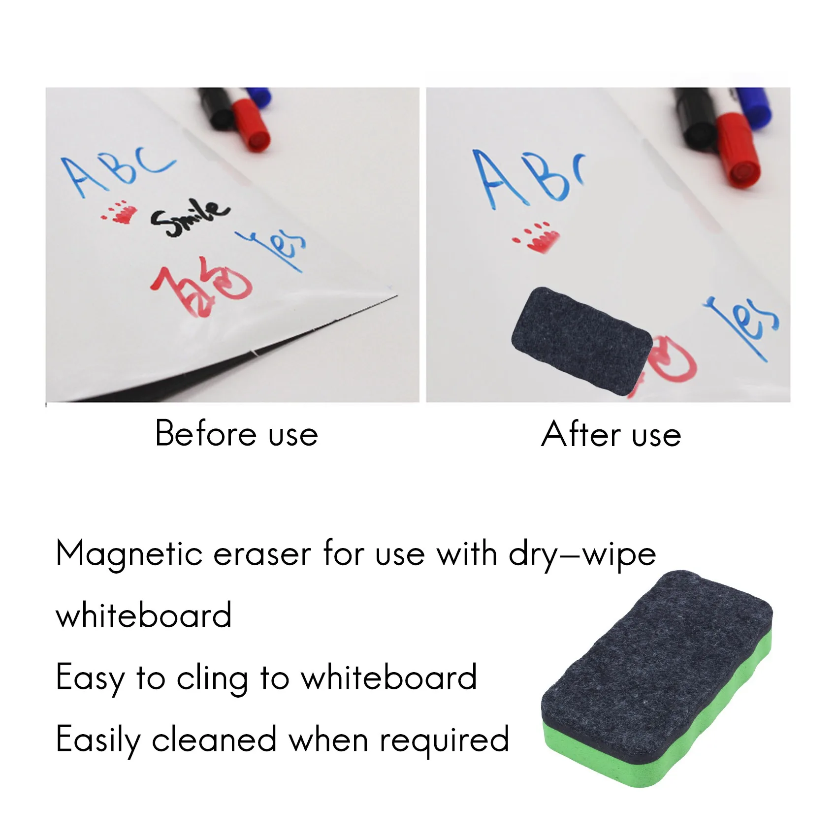 Gomma per pulire cancellabili a secco per lavagna bianca magnetica ATP5