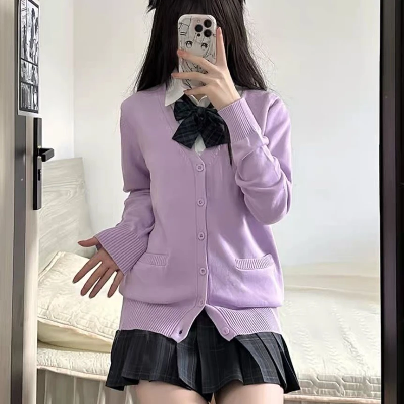 Purple cardigan
