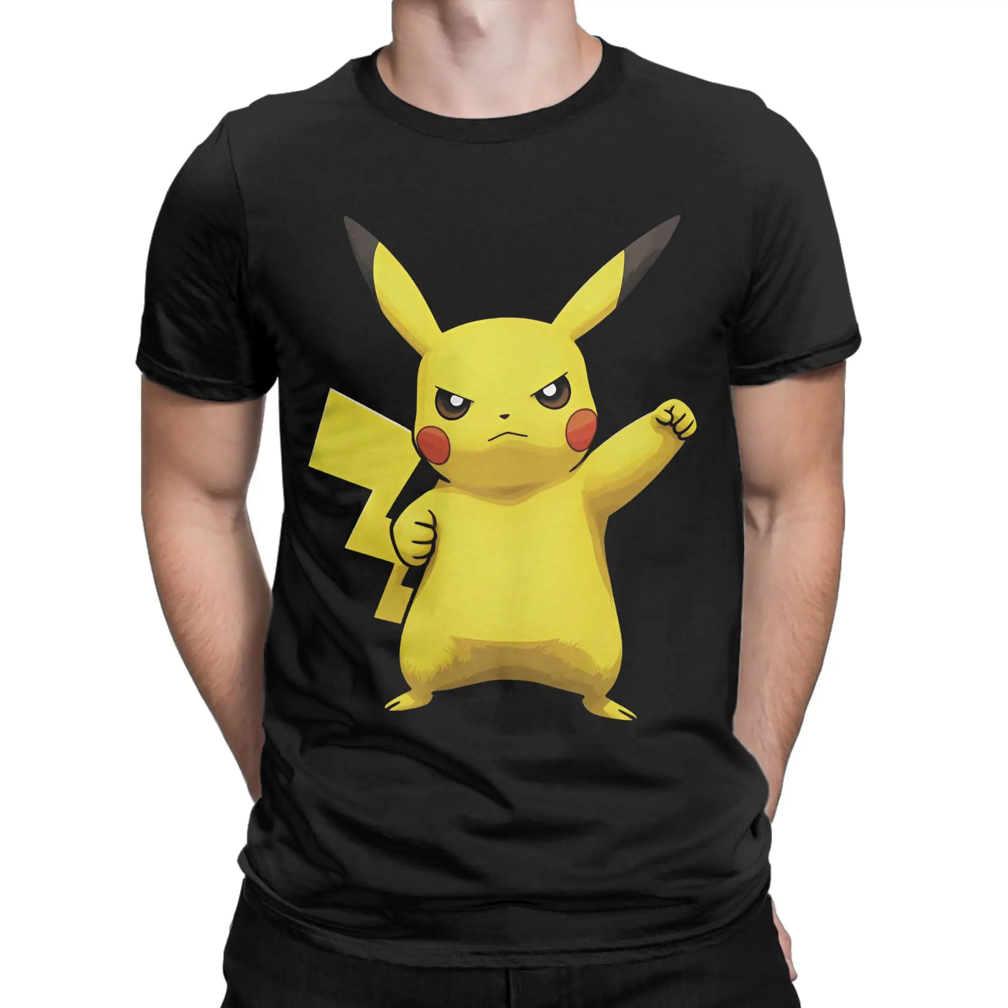 

Miniso Anime Pokemon Men Women T-Shirt Pikachu Cartoon Casual Tees Short Sleeve T-Shirts Crew Neck Clothing Streetwear Tops