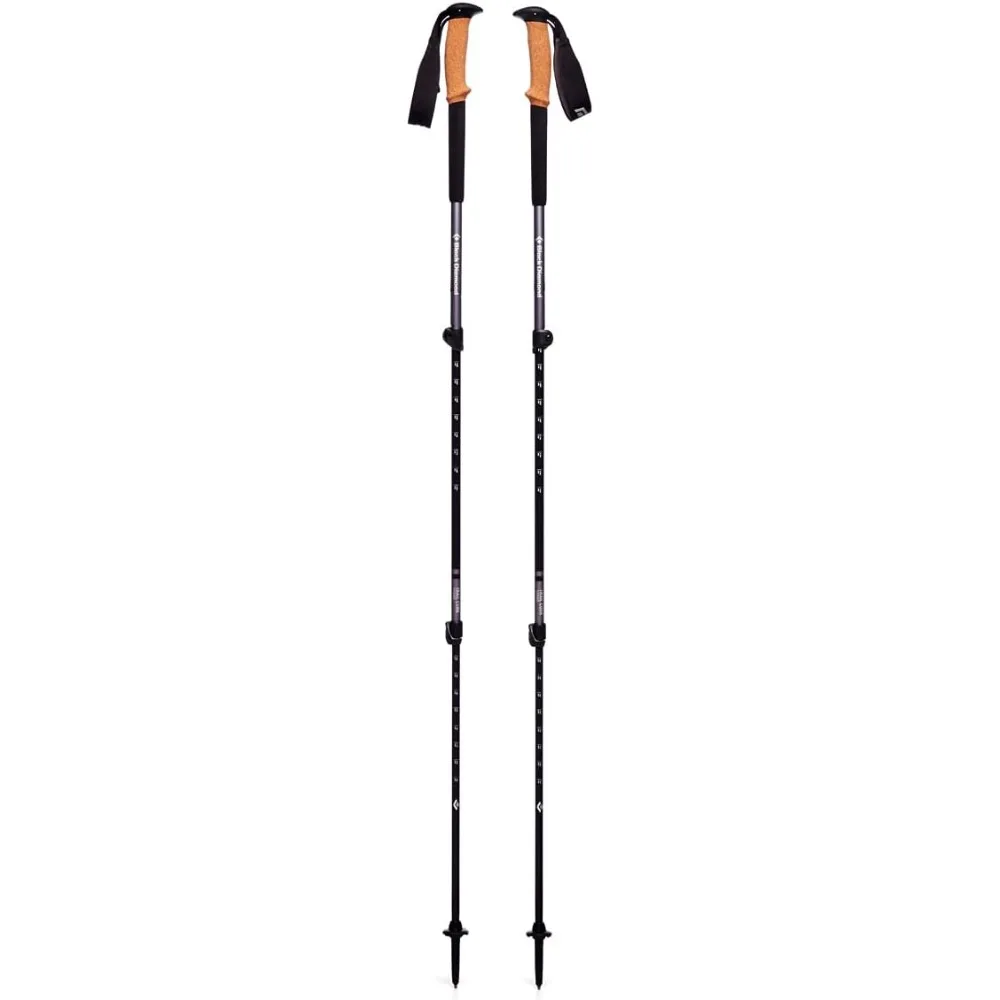

Trail Trekking Poles (Pair) | Lightweight Aluminum Hiking Poles | Natural, Cork, or Foam Grips | FlickLock Adjustable Shafts