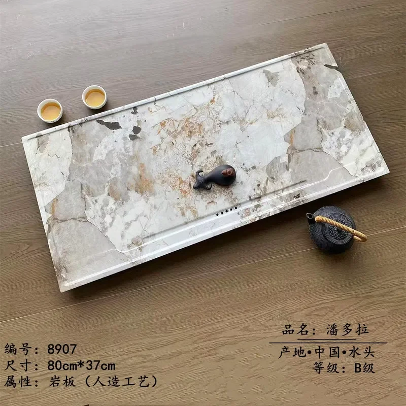 Stone Tea Tray New Chinese Style Modern Minimalist Household High End Tea Table Large Capacity Durable Elegant Living