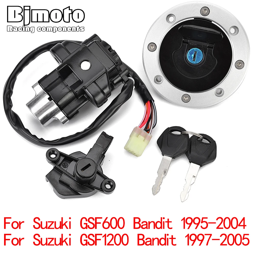 

GSF 600 1200 GSF600 GSF1200 Fuel Gas Cap Ignition Switch Seat Lock with Key Kit For Suzuki GSF-600 GSF-1200 Bandit 1995-2005