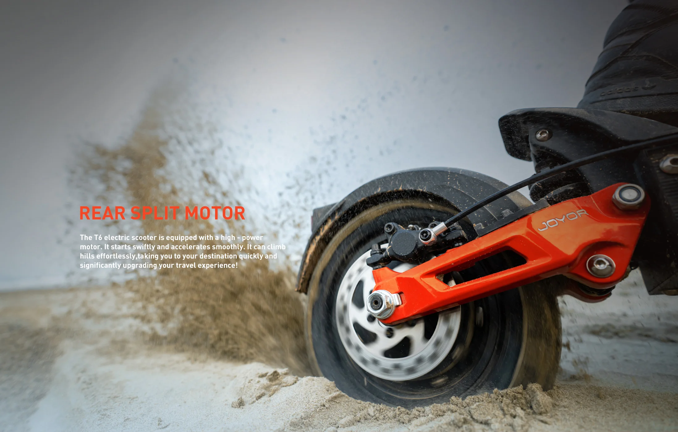 JOYOR T6 Elektroroller für Erwachsene E-Mountain E-Scooter 10' Offroad-Reifen Faltbarer E-Scooter – Detail 4