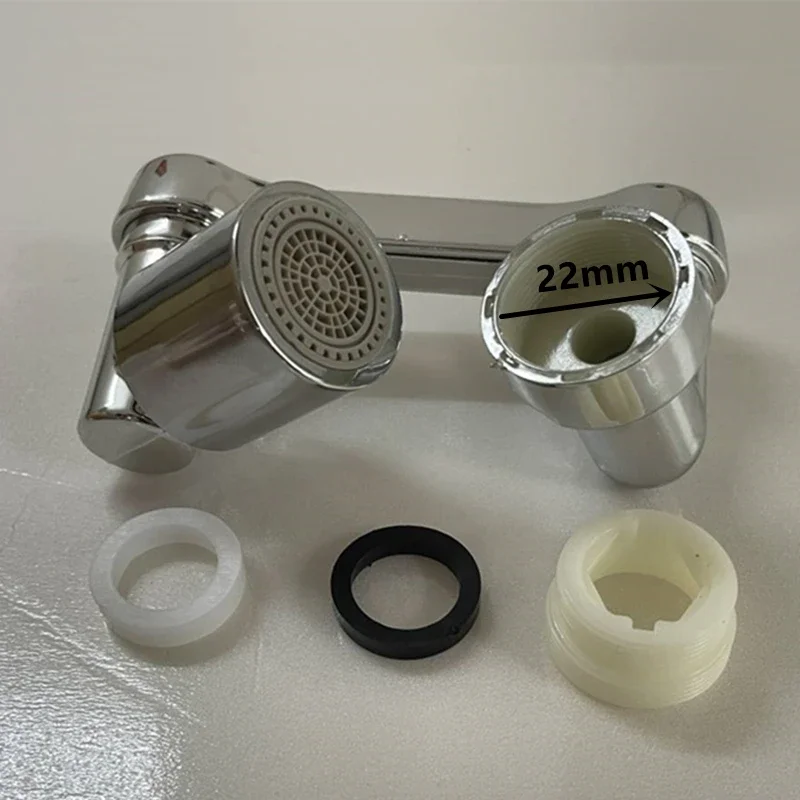 Universal 1080° Rotatable Faucet Aerator Kitchen Tap Adapter with Splash Plastic Filter Extend Water Nozzle for 22/24mm Faucets image 2