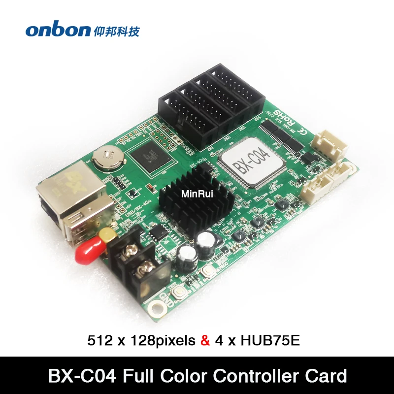 Onbon BX-C04 Wi-Fi Full Color Asynchronous LED control card, 512 * 128 pixels, Suitable for small door lintel screens,