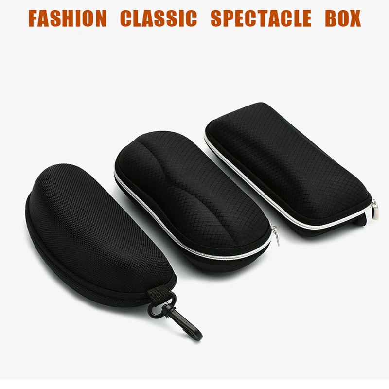 Sunglasses Sunglasses Men's Women's Storage Set Portable Anti-Stress Myopia Eye Bag Black Flat Mirror Glasses Case