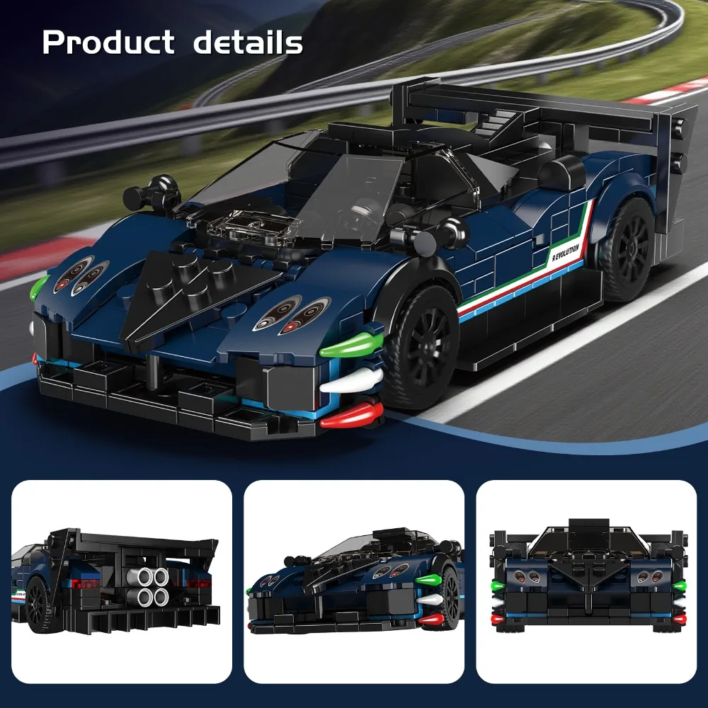 Ensemble de blocs de Construction de voiture de sport technique, Super véhicule de vitesse, modèle 447 pièces, briques de Construction, jouet de bricolage pour garçons, cadeau d'anniversaire