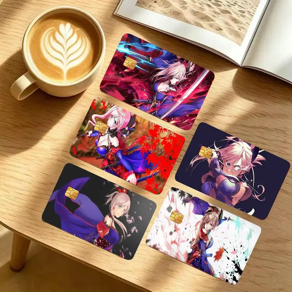 Miyamoto Musashi Animated Fate Credit Card Sticker Waterproof PVC Skin Cover For Debit Bank Card, Removable Card Decal Wrap