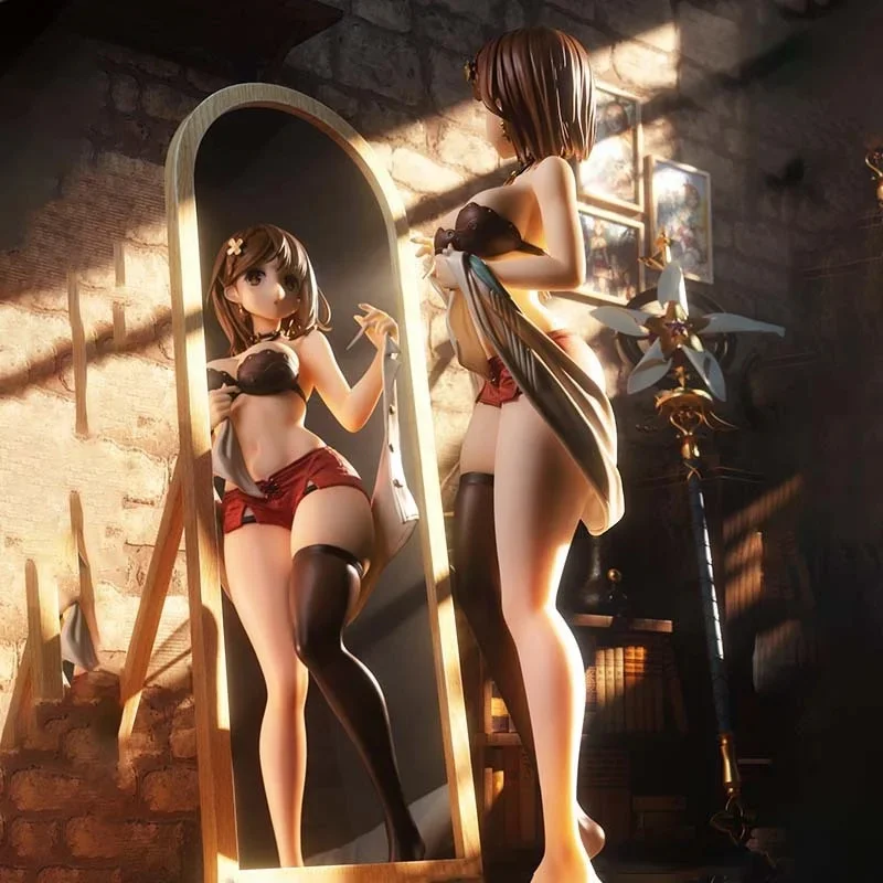 Atelier Ryza Ever Darkness&the Secret Hideout With Bonus Action Figure Cartoon Reisalin Stout Sexy Girl Figurine Model Decor Toy