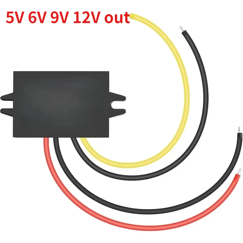 DC-DC Adapter 12V 24V To 5-9V 5A Buck Converter Waterproof 24V TO 12V 5A Car Mounted For Vehicles Safety Systems LED Products