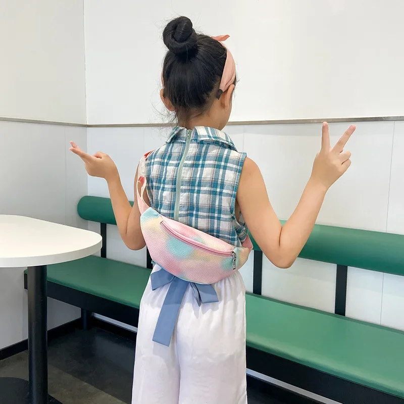 2023 Kids Heuptassen Schattig Heuptasje Voor Jongens Meisjes Leren Borstgordel Tas Kind Taille Crossbody Tassen Verstelbare Schoudertassen