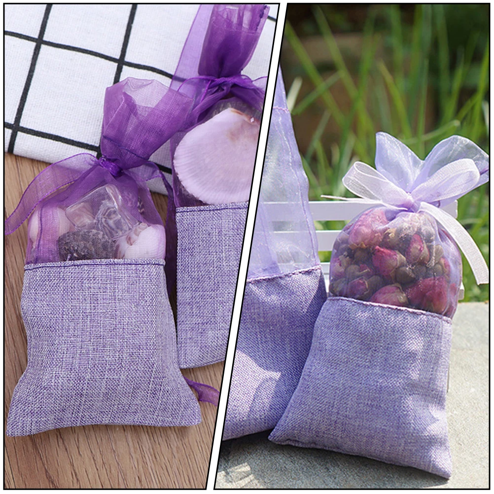 

24 Pcs Lavender Sachet Bag Cotton Bags Empty Pouches Home Fragrance Sachets Wardrobe Scent Dryer