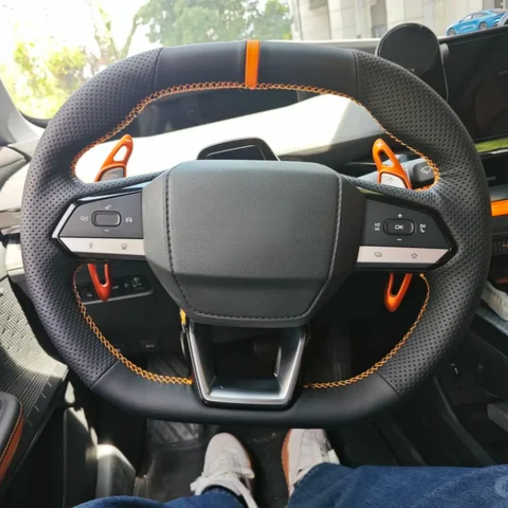 Индивидуальный чехол на руль из микрофибры для Changan 22-24 UNIV UNIK CS55 PLUS KILOBYTE Q05, автомобильные аксессуары