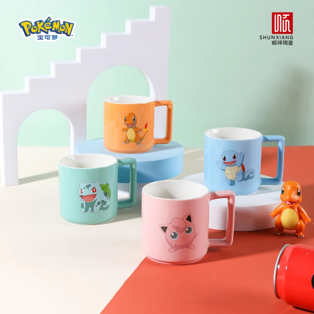SHUNXIANG Pokémon Licensed Charmander Ceramic Coffee  Mug Cute Drink Tableware Coffee Milk Cup Kawaii Household Water Cup