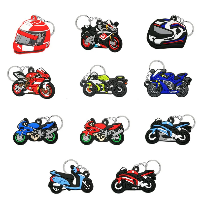 10pcs Motorcycle Keychain Racing Car Gift For Boy Baby Birthday Party Gifts Baby Shower Favors