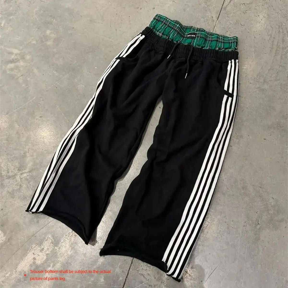 Retro Mode Y2k Gestreifte Hosen Frauen 2024, Neu In Harajuku Vintage Jogginghose Breites Bein Lose Hip Hop Streetwear Dame Casual Hose