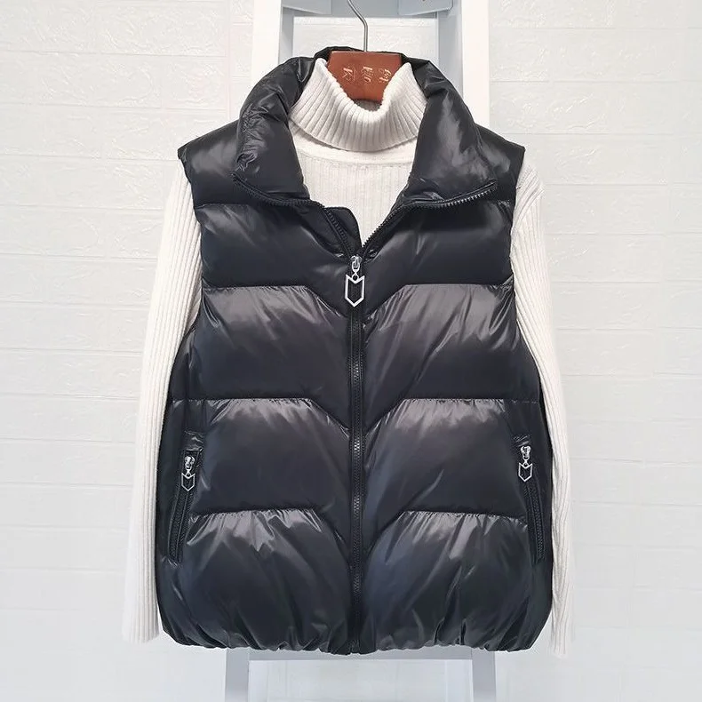 

plus Size Thiened Loose Korean Sle Zipper Vest Women's Versatile Cotton Outerwear Jaet Winter Casual Comfortable Fit