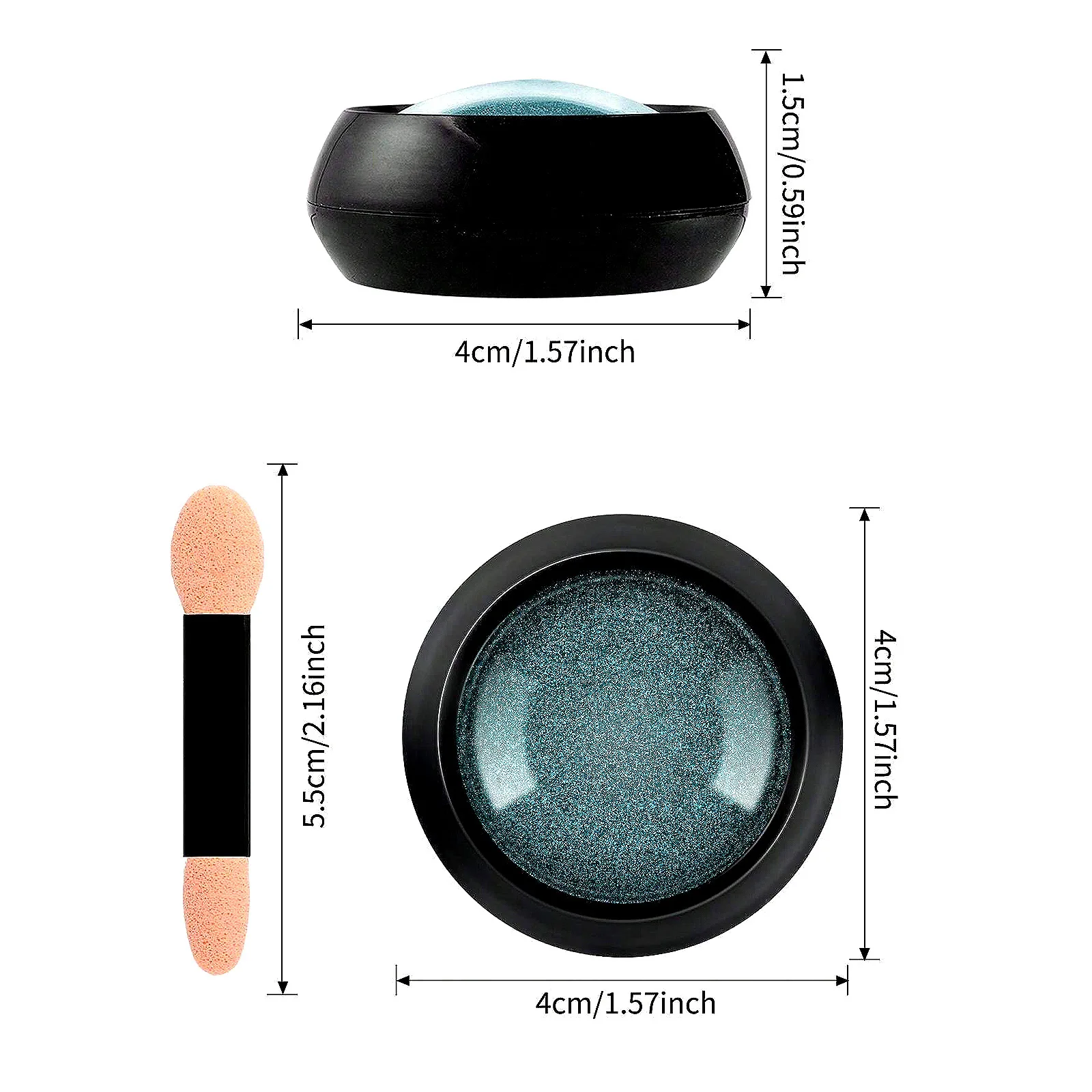 ผงกระจกวิเศษ 0.5 กรัม ผงเมทัลลิกสำหรับตกแต่งเล็บ สีทึบ ไทเทเนียมกลิตเตอร์ MCB อะคริลิกเลเซอร์ โฮโลแกรม โครม