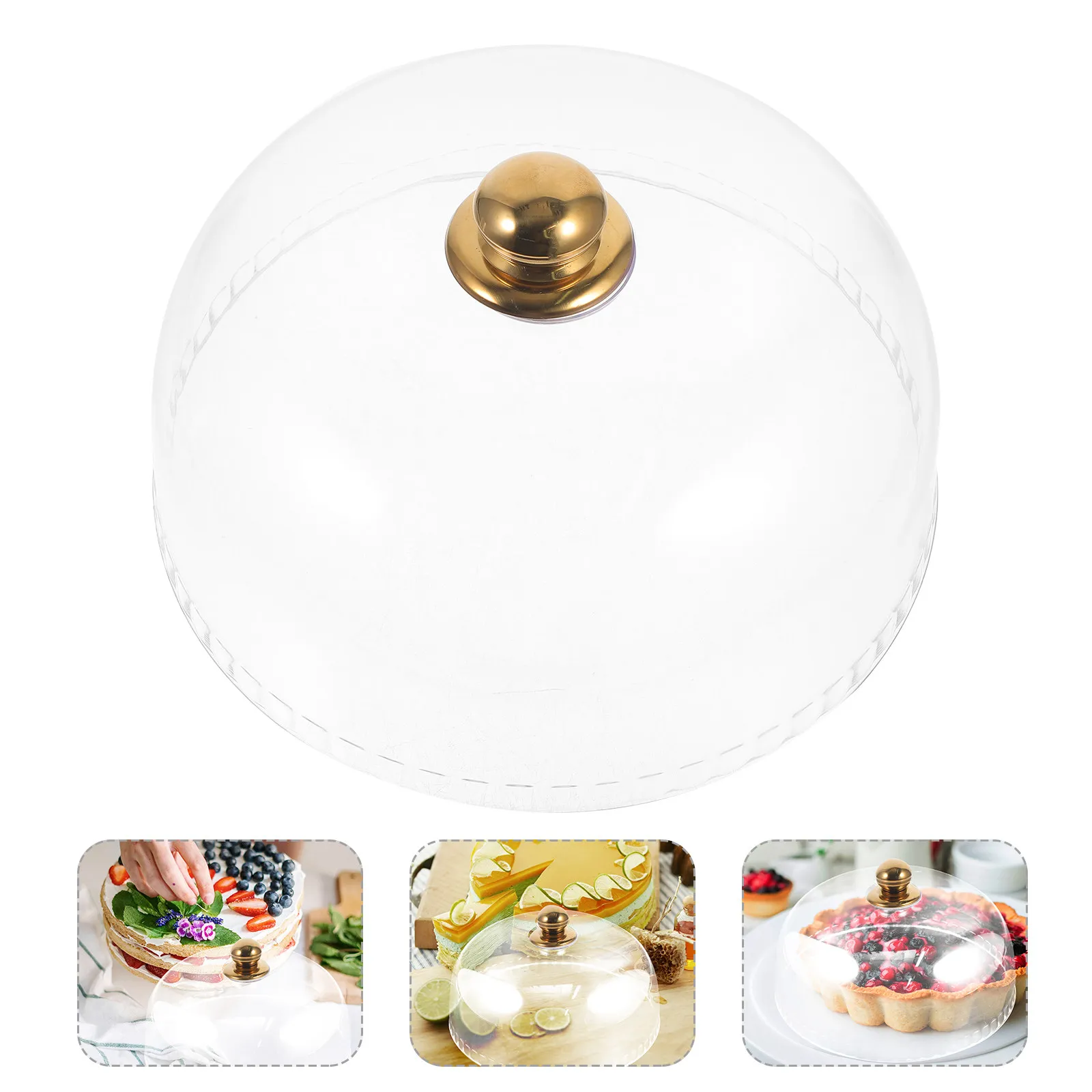 Clear Transparent Cake Dome Food Cover Reusable Acrylic Dessert Protective Cover for Cake Stand Food Display Protector