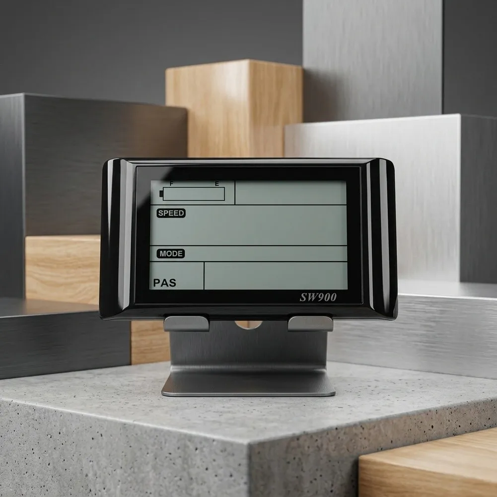 SM Connector Screen LCD-SW900 Display Clear Readout Compact Design Plastic Material Easy Installation Mounting Hole 22.2mm