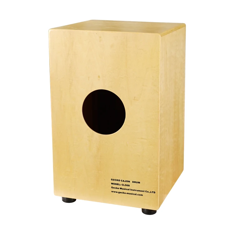 GECKO CL50S Cajon Drum Classic Latin Cajon Musical Percussion Instrument Steel String Natural Walnut Wood Maple Cajon Box Drum