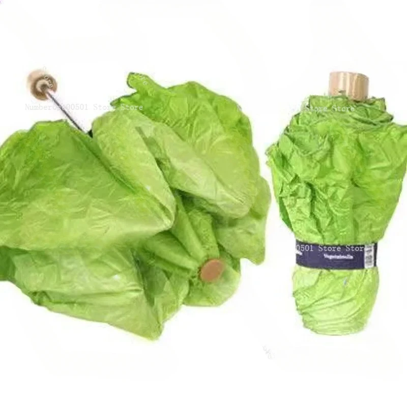 Unique Lettuce Umbrella Highlights in Rainy Days Fashion Personality Interesting Practical Different