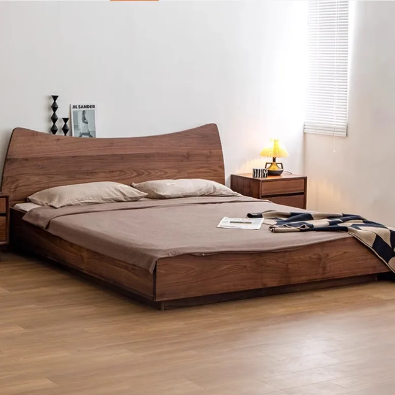 

Customizable North American cat ear bed Simple Nordic suspension bed 1.5m 1.8m tatami