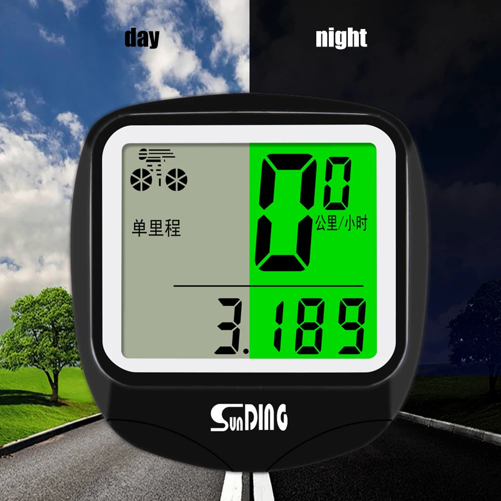 

Mountain Bike Timer Computer Bicycle LCD Display Odometer Speedometer Outdoor Cycle Biking Entertainment for SUNDING