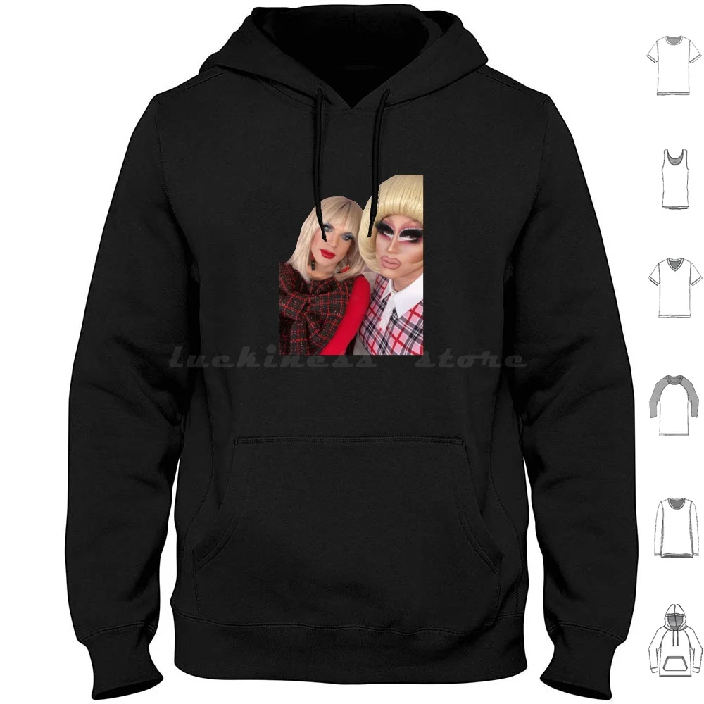 Trixie & Katya-Valentines Hoodies Long Sleeve Trixie Mattel Katya Katya Zamolodchikova Trixe Trixie And Katya