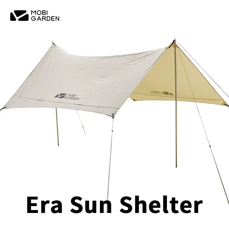 MOBI GARDEN Outdoor Camping Sun Shelter 12㎡ Sunshade 22MM Thick Aluminum Alloy Rod PU200mm Cotton Fabric Tent Hiking Travel Era