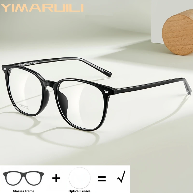 YIMARUILI Retro Oval Myopia Hyperopia Progressive Multifocal Optical Prescription Glasses Men and Women Fashion Recipe Eyeglass