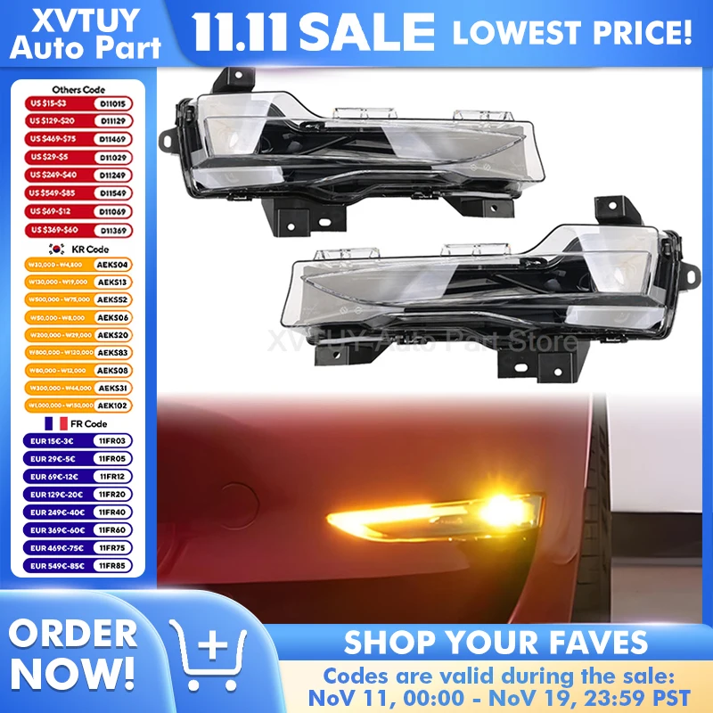 Fog Lamps For Tesla Model 3 Model Y Car Front Bumper Lights LED Assembly Headlights Sedan Auto Accessories Vehicle Supplies SUV