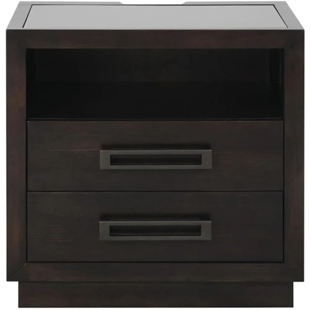 Тумбочка с 2 ящиками, уголь