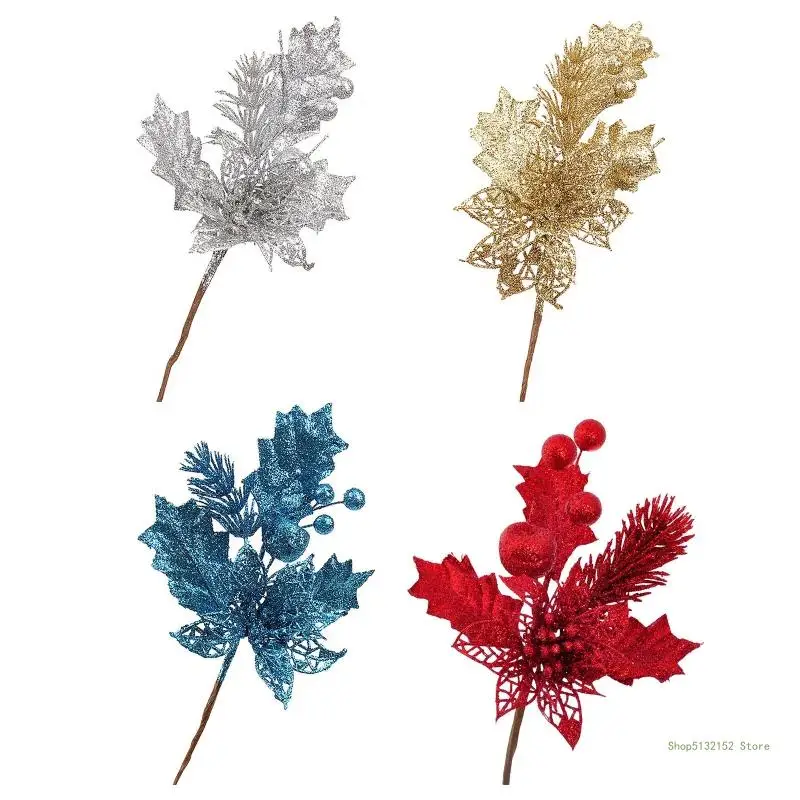 QX2E Искусственная трава, растение, имитация цветов, корень для свадебного рождественского декора, сделай сам