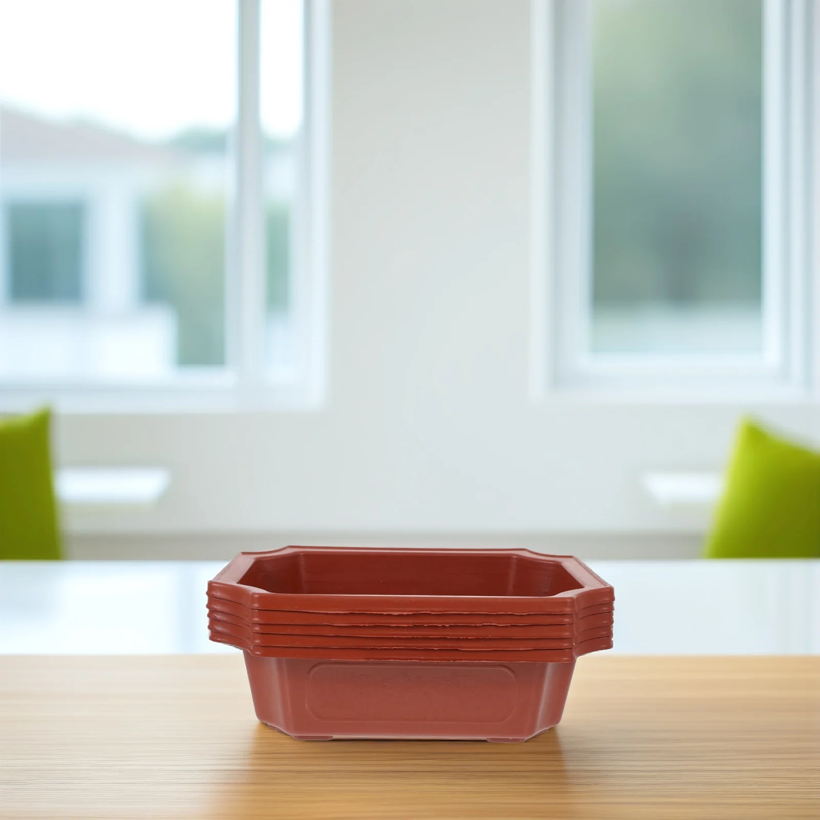 

10pcs Rectangular Bonsai Pot Thickened Flowerpot For Indoor Outdoor Planting Succulents Cactus Office Garden Container