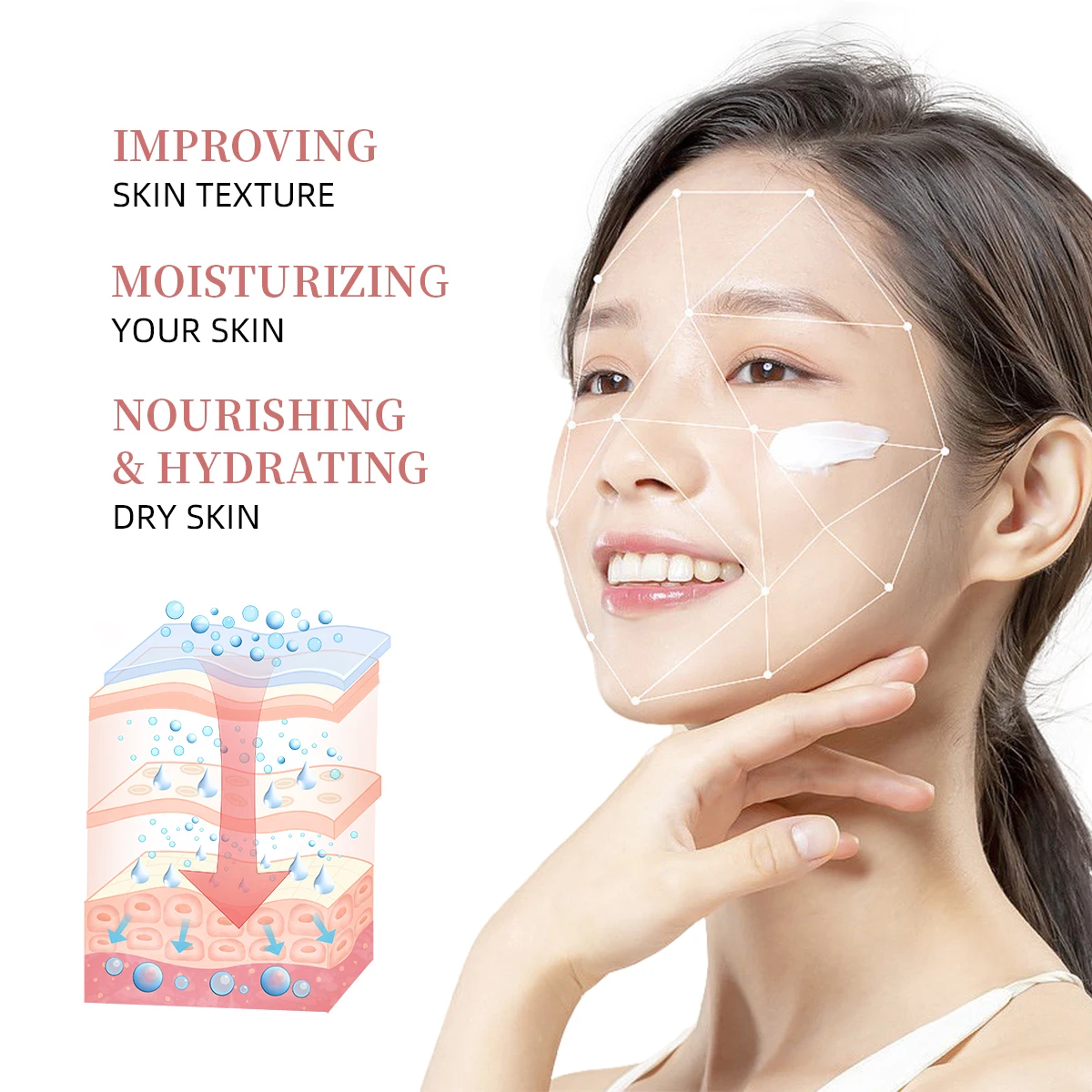 Nicotinamide Cream Whitening 5 in 1 Face Cream Vitamin C Fades Fine Lines Anti Aging Lightens and Moisturizes for Healthier Skin