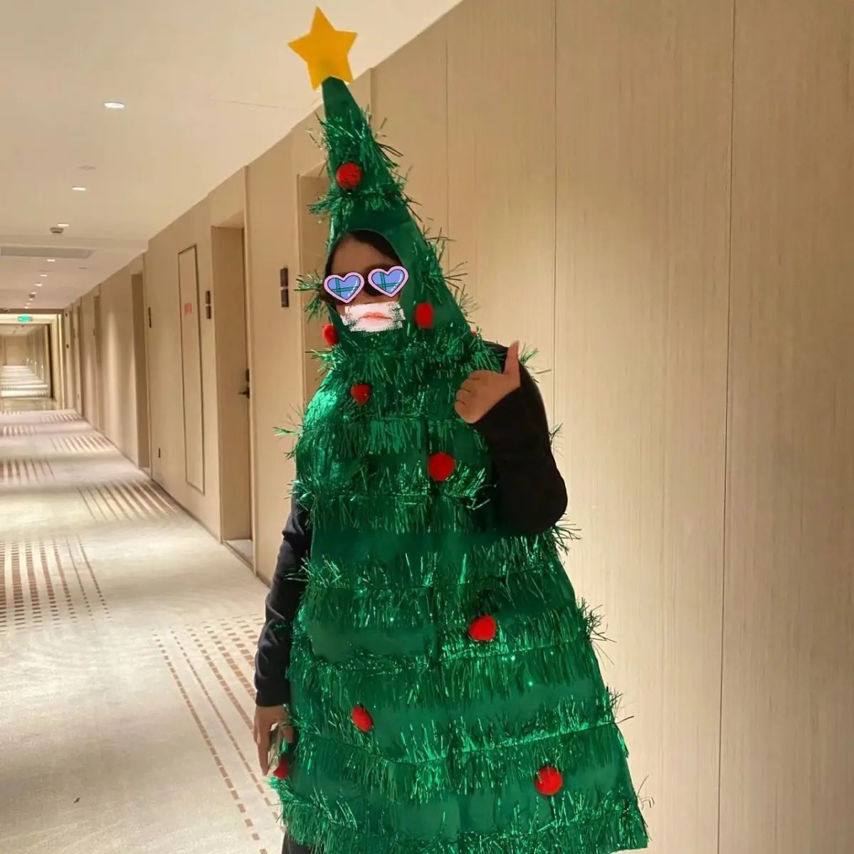 Women Christmas Cosplay Costume Adorable Green Christmas Tree Outfit Set Festive Holiday Party Wear Cute Xmas Clothing In Stock