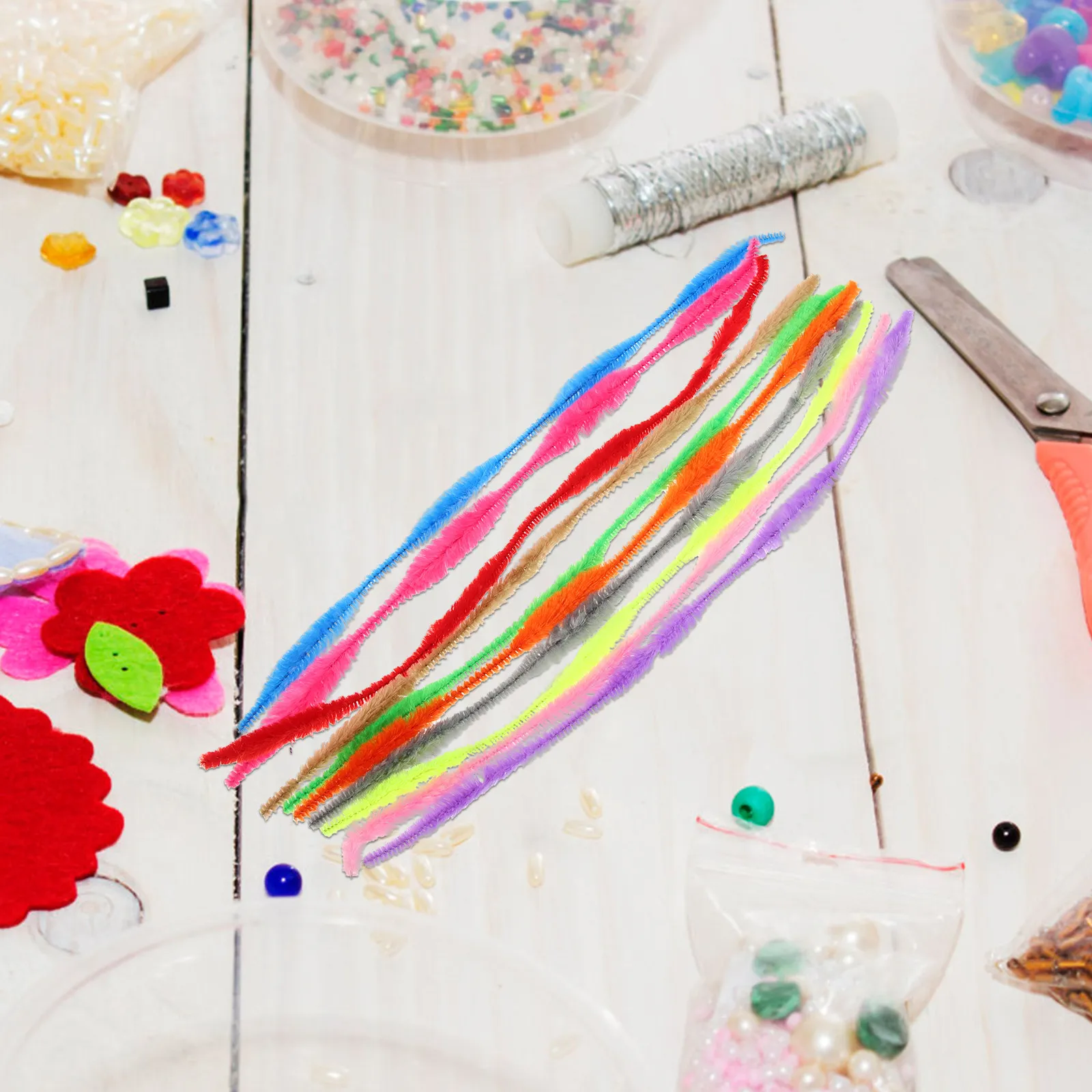 

200Pcs DIY Handicraft Chenille Stems Thickened Supplies Rods for School Art Projects and Kindergarten