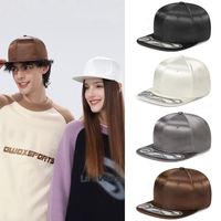 Fashion Adjustable Men Baseball Cap Hard Top Bright Trucker Hat Flat Brim Caps Unisex