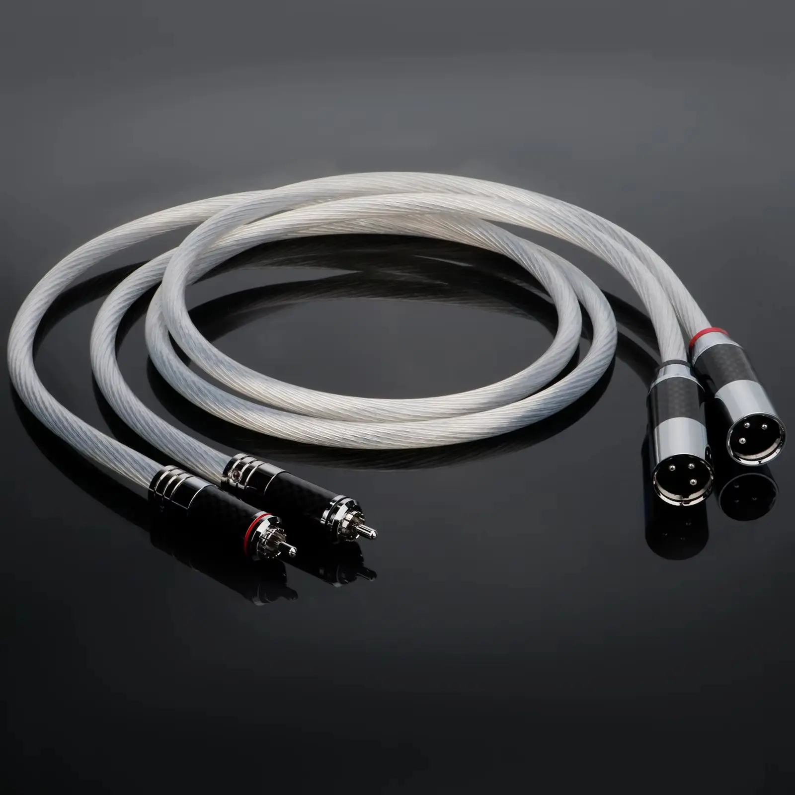 Pair RAC TO XLR Extension Cord Cable occ Silver Plated Signal Cable Hi-end Audio Interconnect Cable Audio Cable