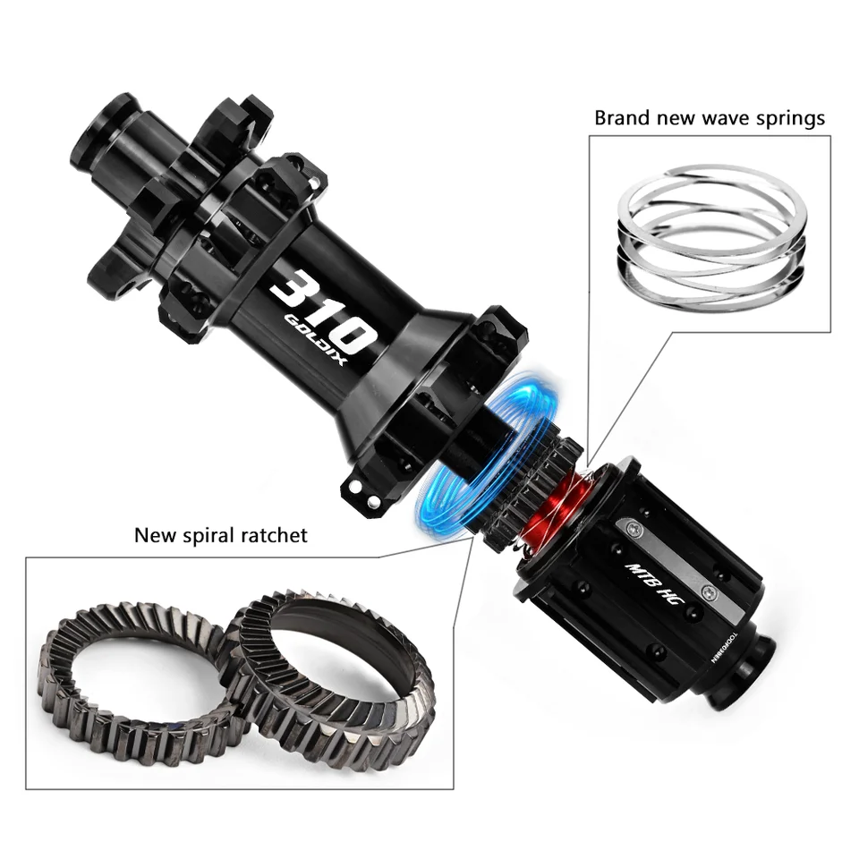 GOLDIX 310 MTB Hub 36T Ratchet System 28H Straight Pull Hub HG XD