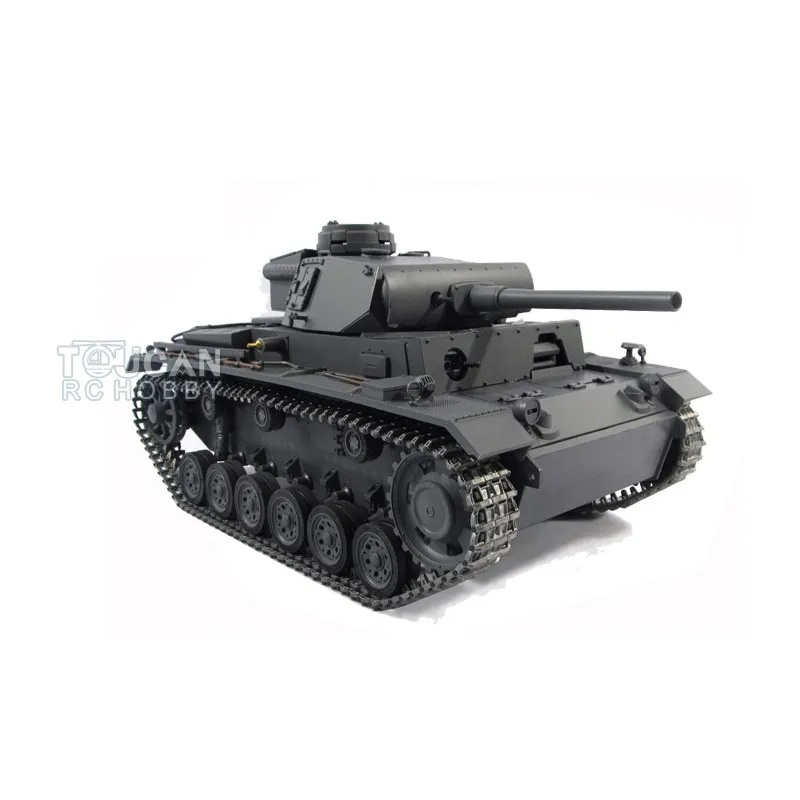 1/16 Mato RTR RC Tank 1223 Metal Scale Gray German Panzer III Infrared Ver Barrel Recoil Radio Control Vehicle Toys Model