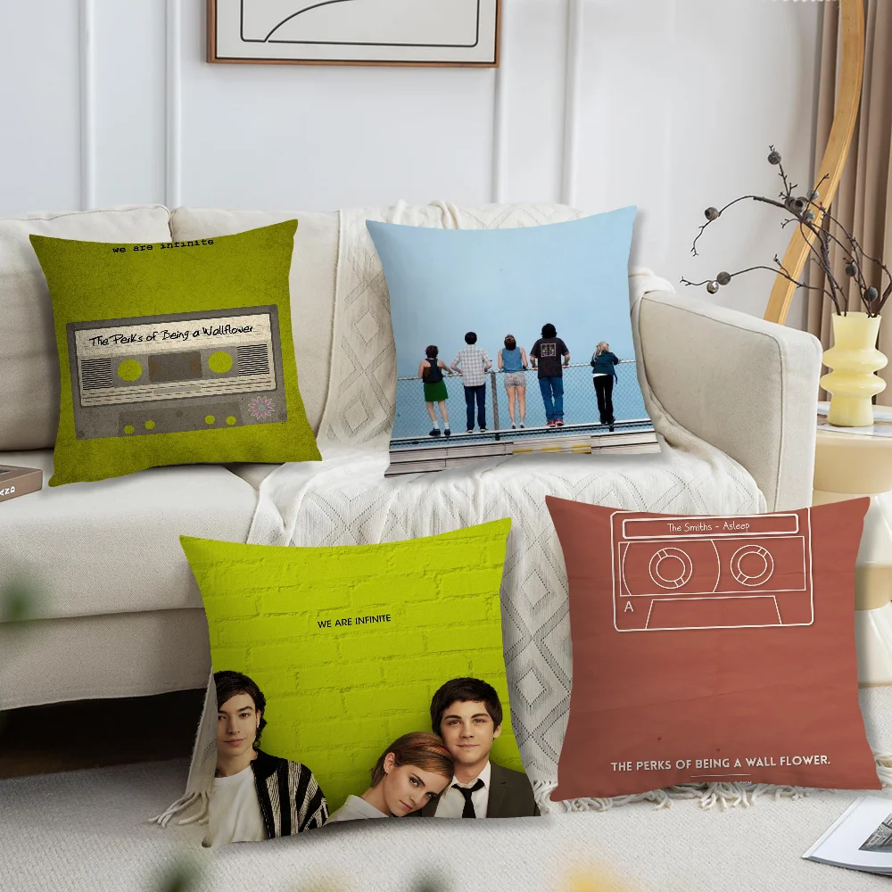 Movie The P-Perks Of B-Being a W-Wallflowers cushion cover Accessories Square Cushion Room Bedroom Headboard Sofa Living