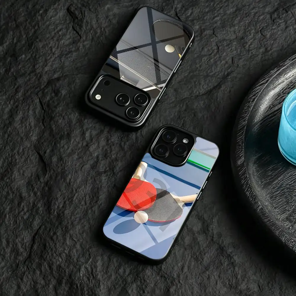 

Table Tennis Racket Ping Pong Phone Case Magnetic Wireless Charging For iPhone 17 16 11 12 13 14 15 Pro ProMax Plus Mini