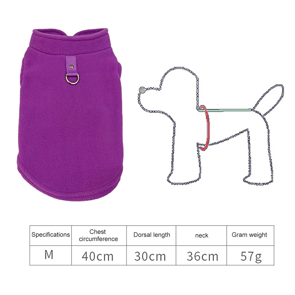 Pet Dog Warm Coat Fleece Jacket Jumper Sweater Winter Clothes Puppy Vest Outfits