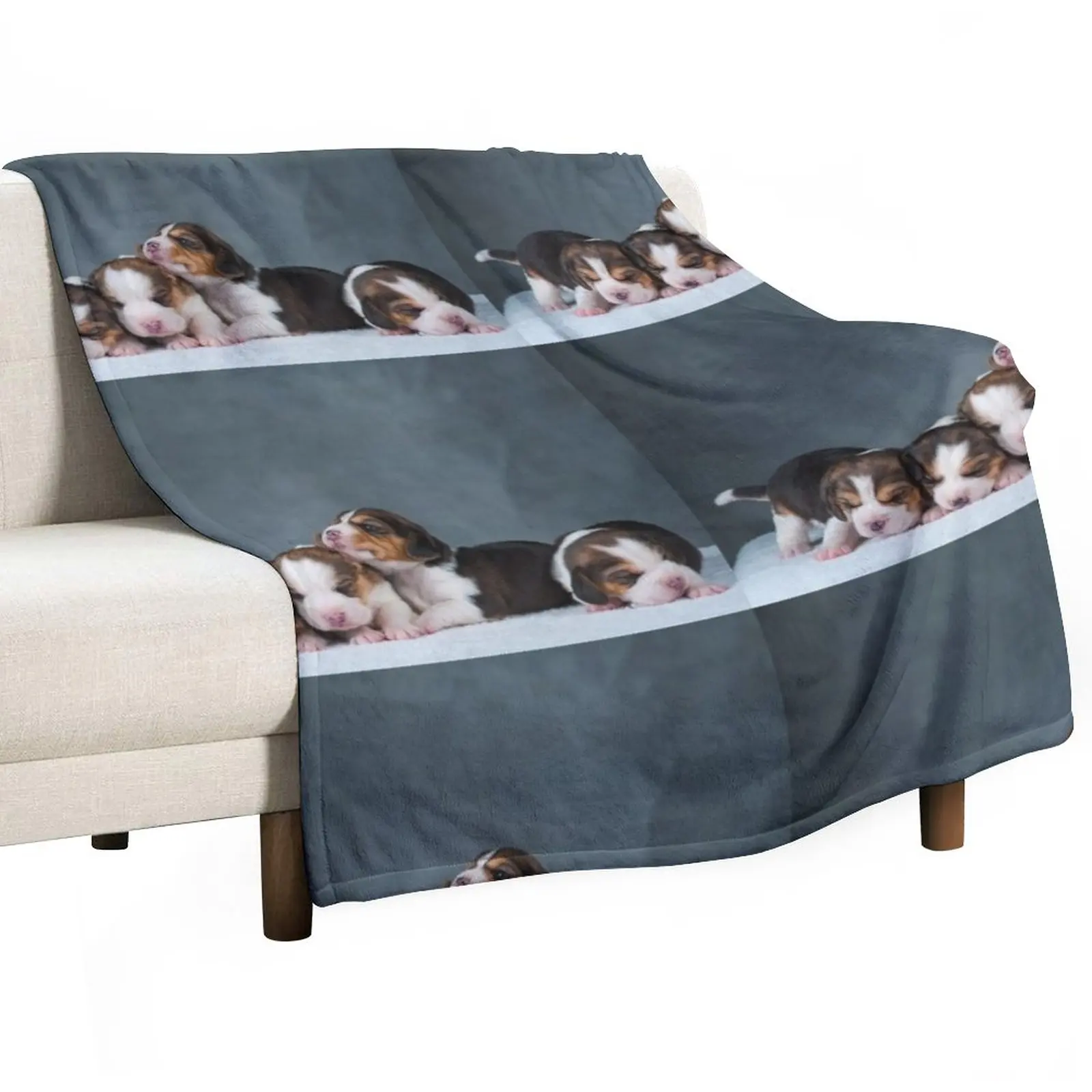 

New Cute newborn beagle puppies Throw Blanket wednesday Vintage Blankets