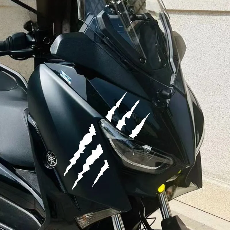 Pegatinas universales de vinilo impermeables para faros de motocicleta, garras de monstruo, arañazos, bricolaje, para YAMAHA XMAX300