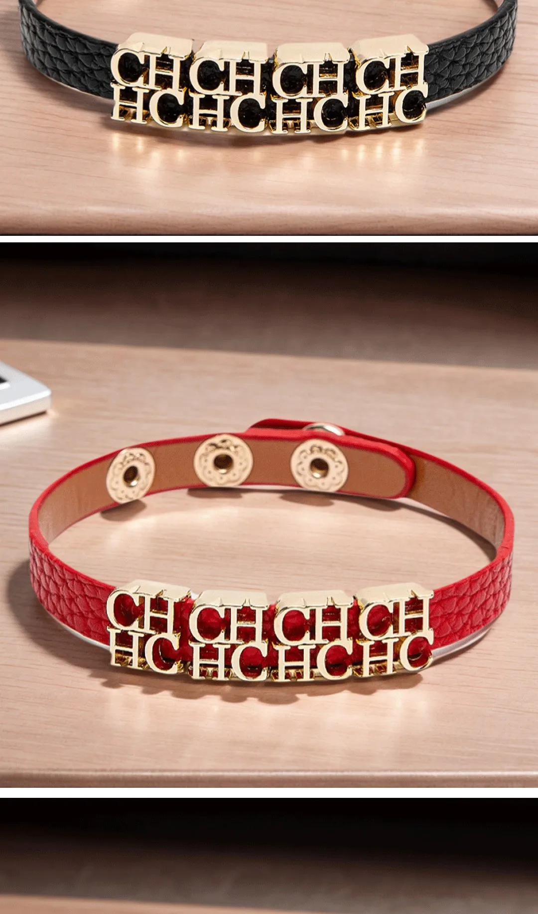 CH Damen-Vintage-Armband, Metall, Buchstabendekoration, schlicht, klassisch, mehrere Stile, vielseitig, für den Alltag – Detail 6
