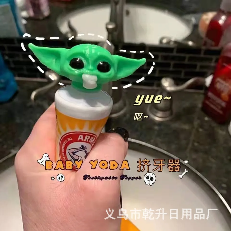 Baby Yoda Anime Figure Toys Squeeze Toothpaste Catoon Funny Toy Yoda Kawaii Model Kids Boys Girls Gift